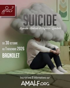 Affiche AMALF — Suicide, approche médicale et réflexion spirituelle, du 30 octobre au 1er novembre 2026 à Bagnolet