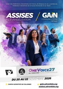 Affiche Assises de l’évangélisation et GAiN — OneVoice27, du 20 au 22 novembre 2026 à Collonges-sous-Salève