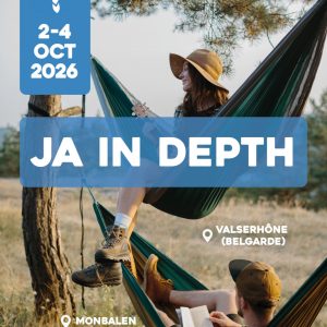 Affiche JA in Depth du 2 au 4 octobre 2026 à Valserhône, Monbalen et Saint-Pierre-de-Vassols