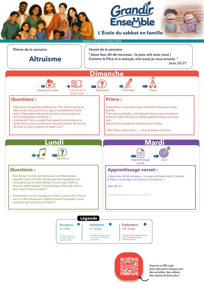 Première page de la fiche Altruisme