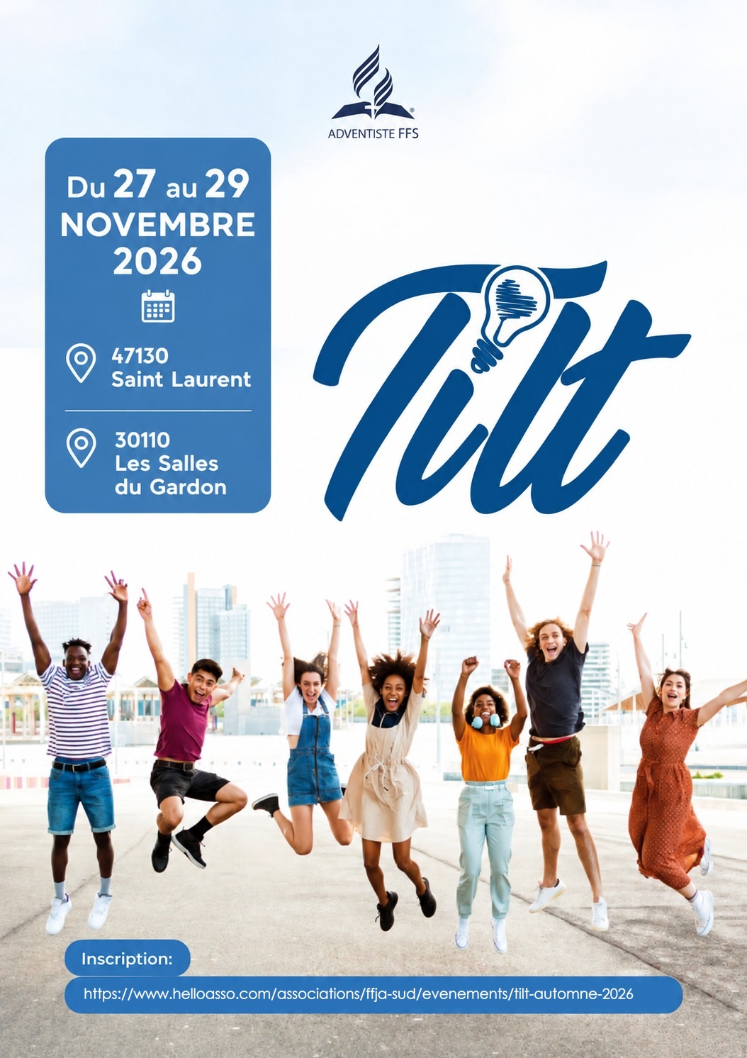 Affiche TILT 2.0 « Secoue ta foi » — du 27 au 29 novembre 2026